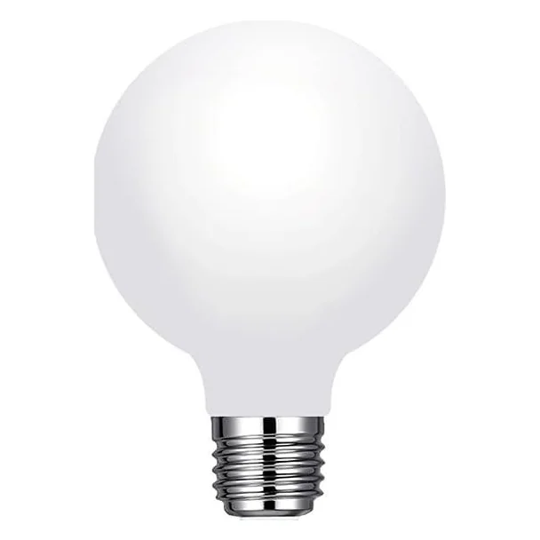 Vinaco G25 LED Globe Bulb, 6W Dimmable E26, Milk Glass