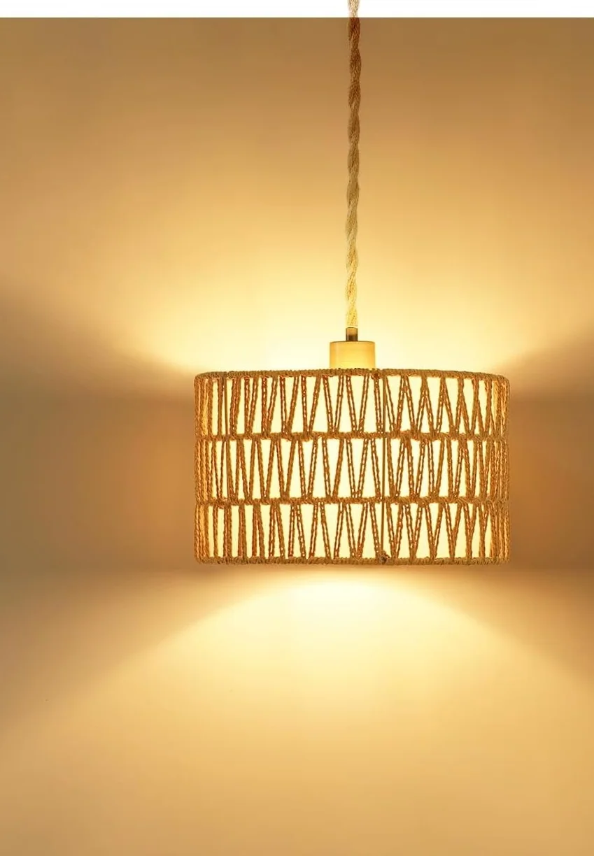 Vinaco Plug-In Rattan Pendant Light